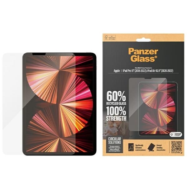 PanzerGlass Ultra-Wide Fit antibacterial tempered glass for iPad Pro 11&quot; 2018-2022 / Air 10.9&quot; 2020-2022