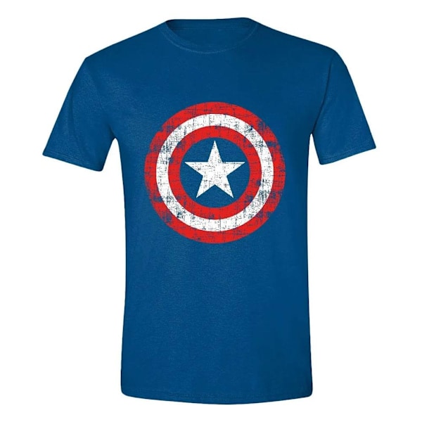 Marvel T-Shirt Captain America Cracked Shield Size S multifärg