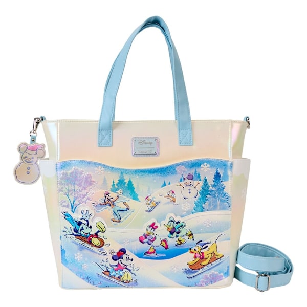 Disney by Loungefly Canvas Tote Bag Mickey and friends Winter Wonderland Multicolor