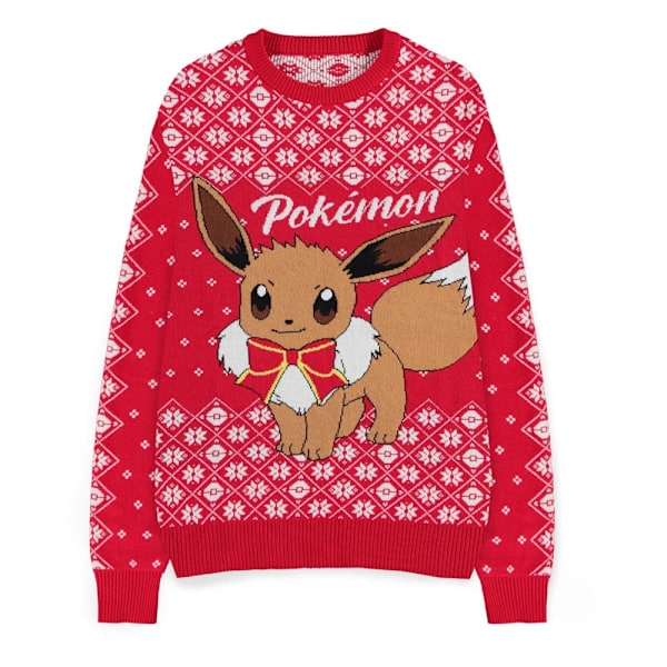 Pokémon Sweatshirt Christmas Jumper Eevee Size L multifärg