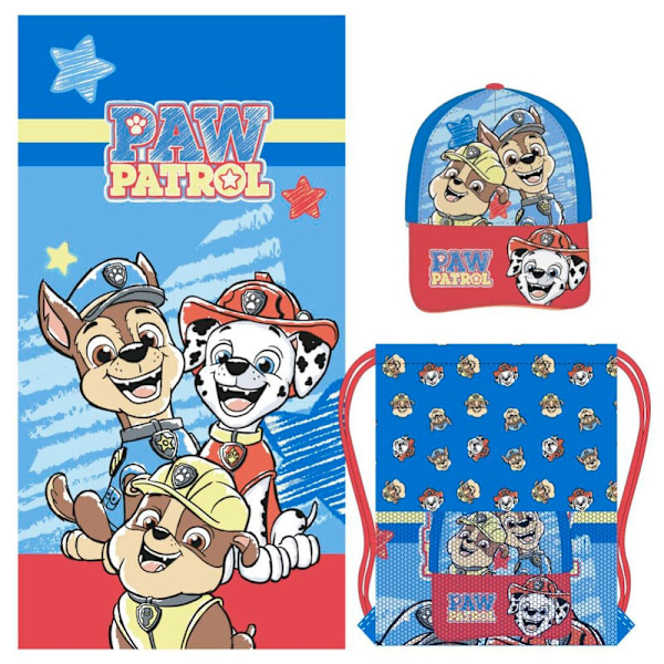 Paw Patrol set towel + bag + cap Multicolor