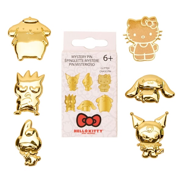 Hello Kitty by Loungefly Enamel Pins 50th Anniversary Gold Blind Box Assortment (12) multifärg