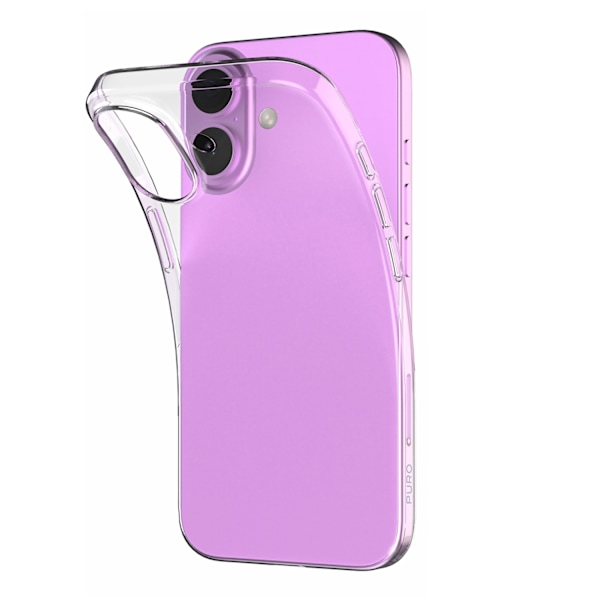 Puro 03 Nude Silicone Case for iPhone 16 - Transparent