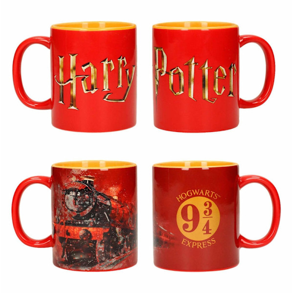 Harry Potter Hogwarts logo mugs set Multicolor