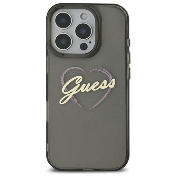 Guess IML Heart Case for iPhone 16 Pro - Black Black