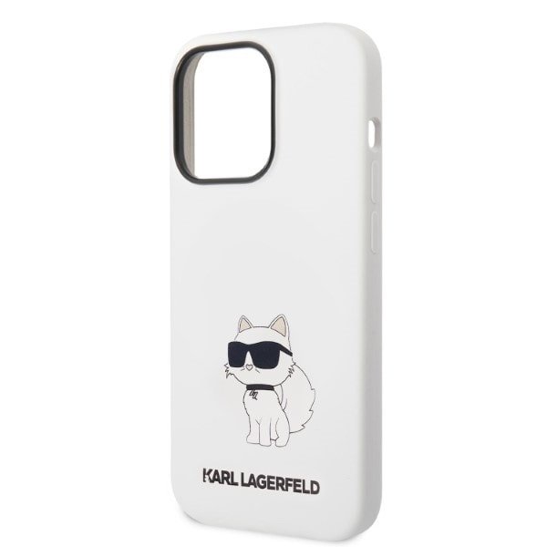 Karl Lagerfeld Silicone Choupette case for iPhone 14 Pro Max - white White