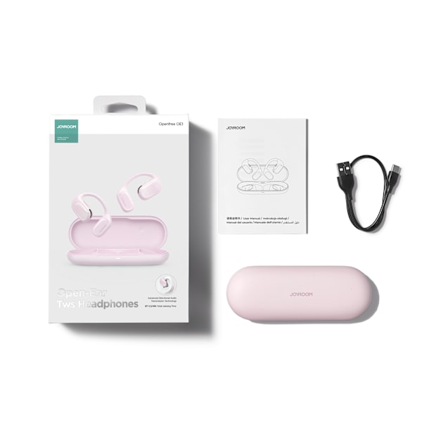 Joyroom Openfree JR-OE1 wireless on-ear headphones - pink Pink