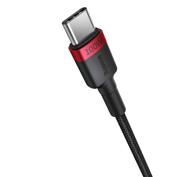 Baseus Cafule USB-C / USB-C 100W cable 2 m - red-black and black-gray (2 pcs.)