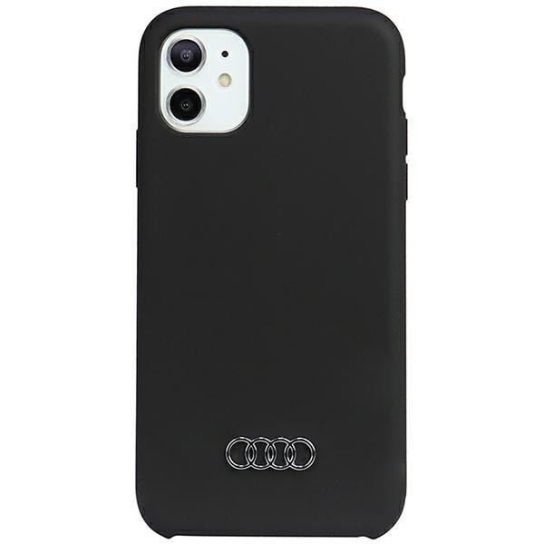 Audi Silicone Case iPhone 11 / Xr 6.1&quot; black/black hardcase AU-LSRIP11-Q3/D1-BK Black