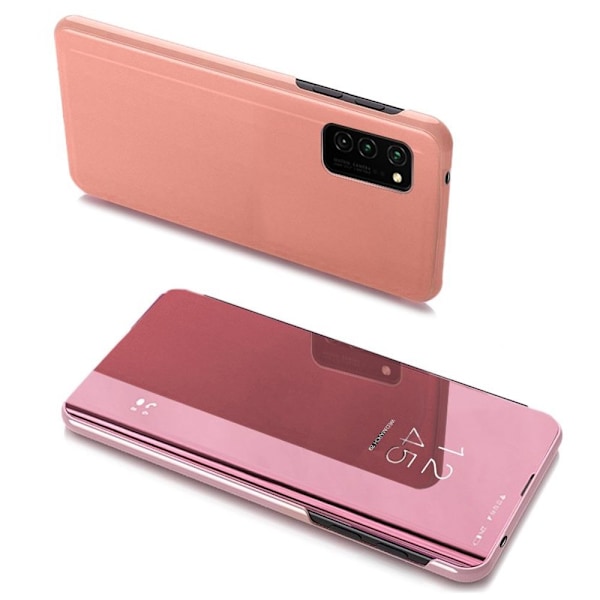 Clear View Case for Samsung Galaxy A03s (166.5) pink Pink