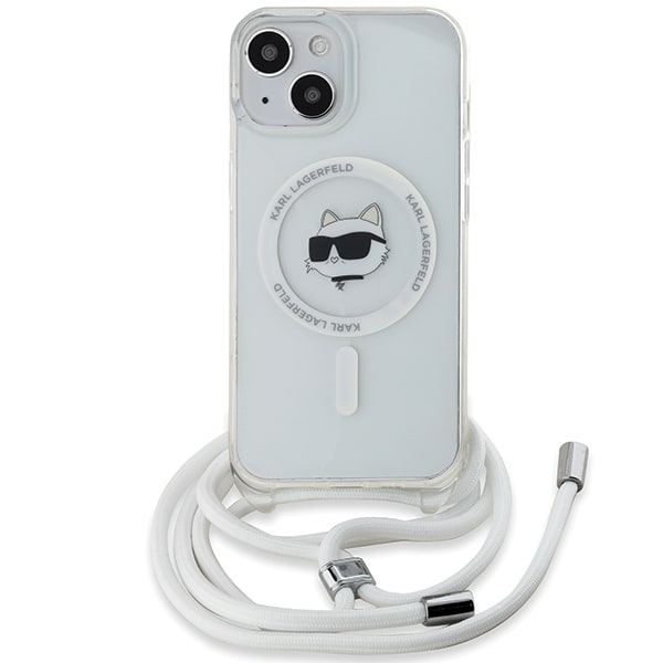 Karl Lagerfeld IML Choupette Head &amp; Cord MagSafe case for iPhone 13 / 14 / 15 - transparent Transparent