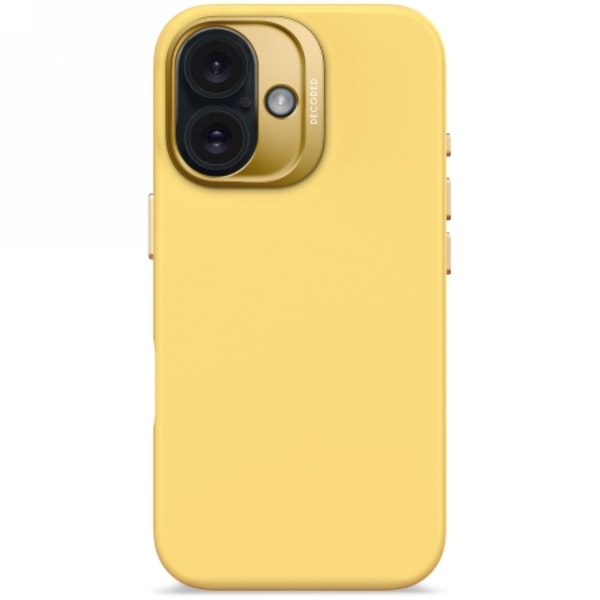 Decoded AntiMicrobial Silicone Backcover with MagSafe for iPhone 16 - Yellow Yellow