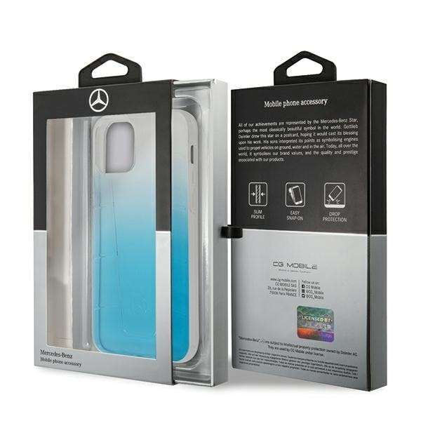 Mercedes MEHCP12LCLGBL iPhone 12 Pro Max 6,7" niebieski/blue hardcase Transparent Line Blue