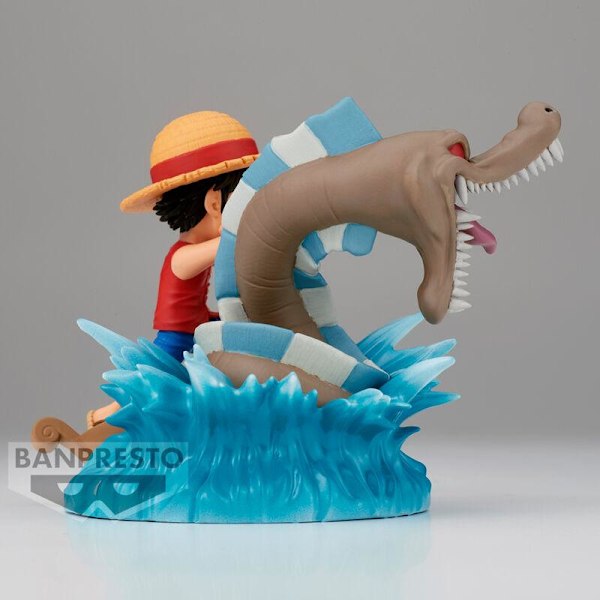 One Piece Log Stories Monkey D Luffy vs Local Sea figure 7cm multifärg