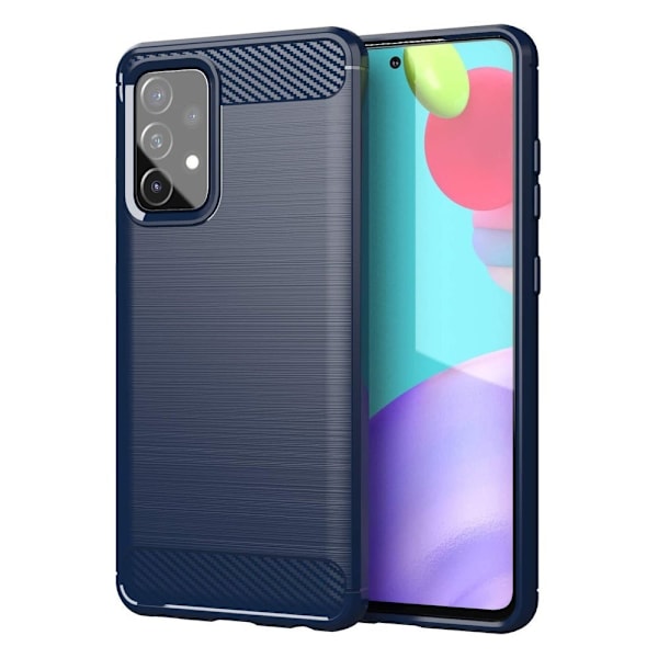 Carbon Case Flexible Cover TPU Case for Samsung Galaxy A72 4G blue Blue