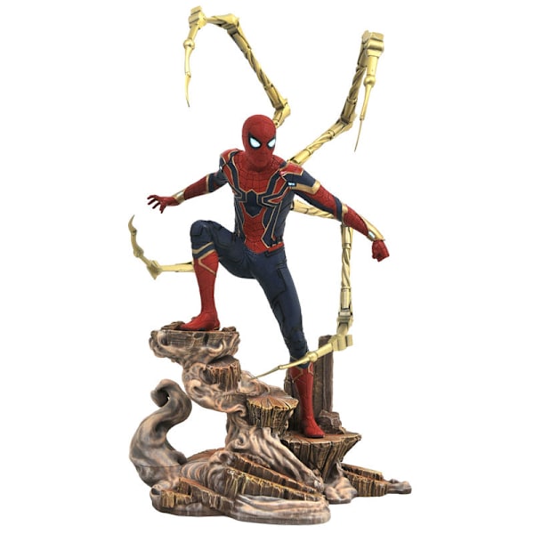 Marvel Avengers Infinity War Iron Spiderman diorama figur 23cm multifärg