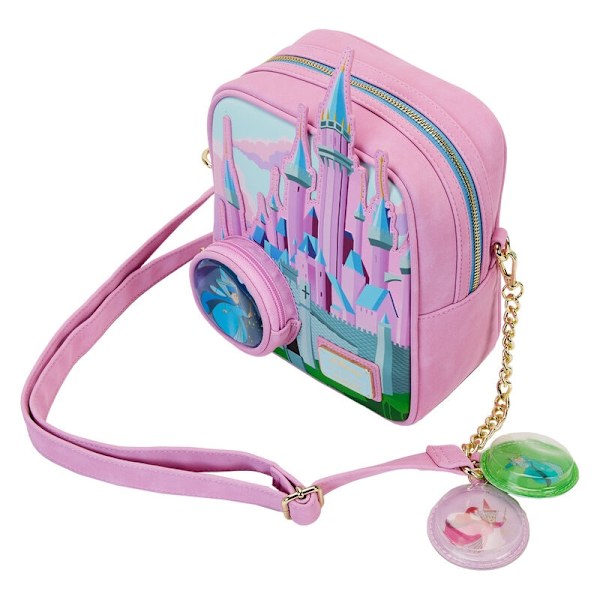 Loungefly Disney Sleeping Beauty Castle Three Good Fairies Stained Glass bag multifärg