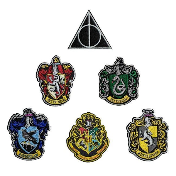 Harry Potter Patches 6-Pack House Crests Multicolor