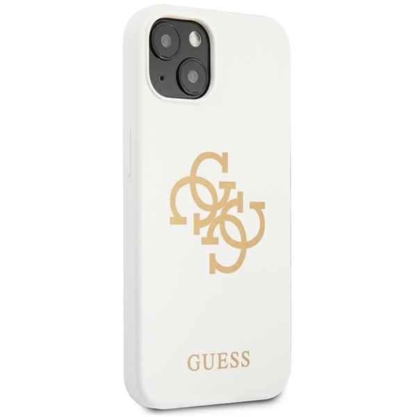 Guess GUHCP13SLS4GGWH iPhone 13 mini 5.4&quot; white/white hard case Silicone 4G Logo White