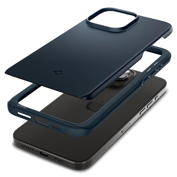 Spigen Thin Fit iPhone 15 Pro Max Case - Black Metal Black