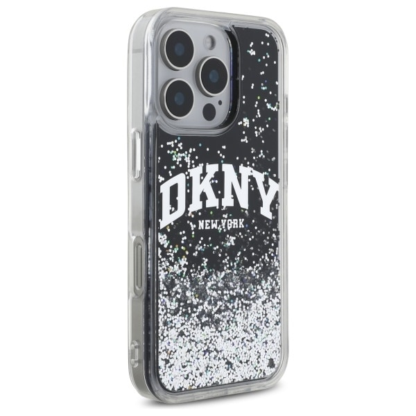 DKNY DKHCP16XLBNAEK iPhone 16 Pro Max 6.9&quot; black/black hardcase Liquid Glitter Arch Logo