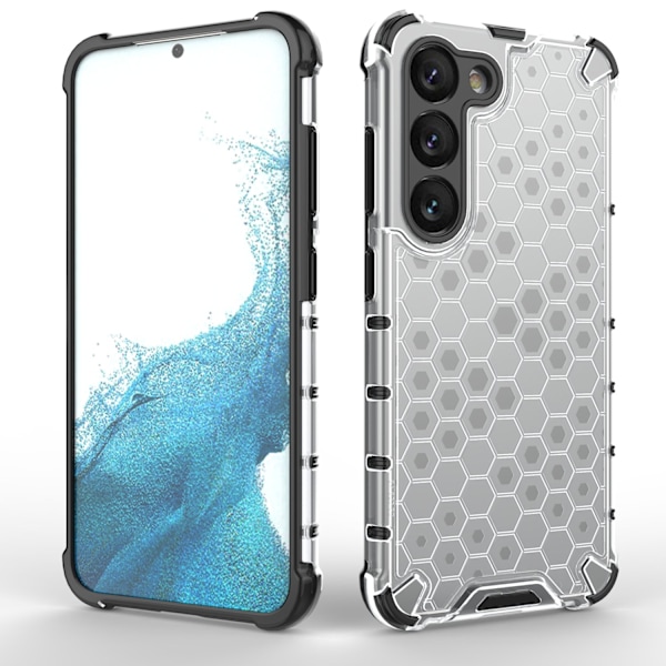 Honeycomb case for Samsung Galaxy S23 armored hybrid cover black Black