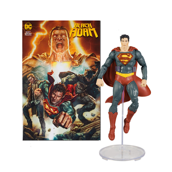 DC Comics Black Adam Comic + Superman figure 17cm Multicolor