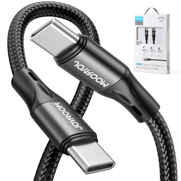 Joyroom S-2030N1-60 USB-C / USB-C PD Cable 60W 3A 2m - Black Black