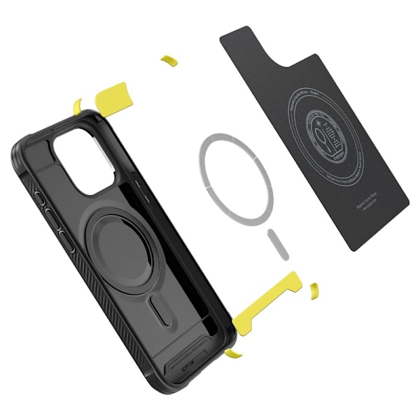 Spigen Rugged Armor Mag Case with MagSafe for iPhone 15 Pro Max - Matte Black