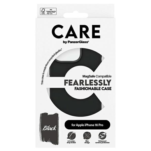 CARE by PanzerGlass Fashion Case iPhone 16 Pro 6.3&quot; black/black MagSafe 1378 Black