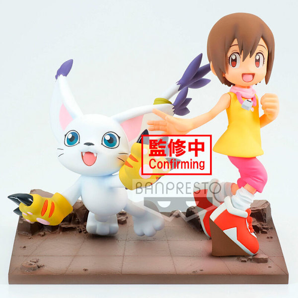 Digimon Adventure Adventure Archives Hikari and Tailmon figure 12cm Multicolor