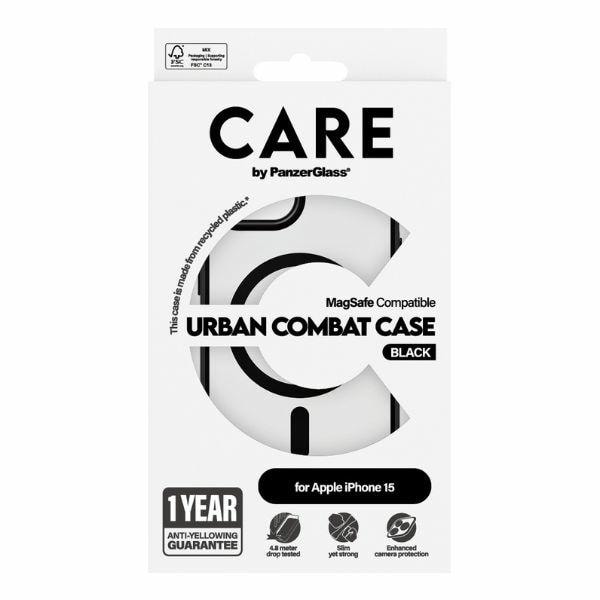 CARE by PanzerGlass Urban Combat Case MagSafe for iPhone 15 - Black Black