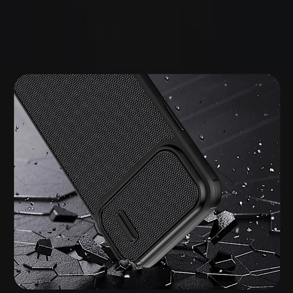 Nillkin Textured S Case iPhone 14 Plus armored cover with camera cover, black Black