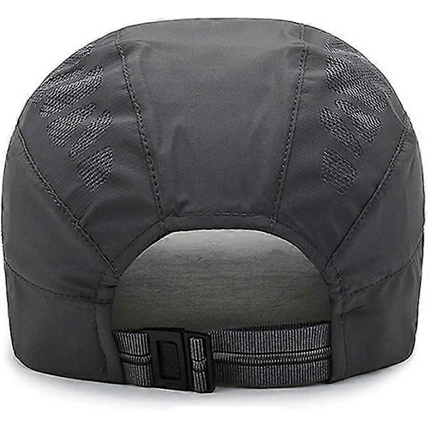 Herrar Peaked Cap, Flat Cap, Justerbar Snabbtorkande Mesh, Andningsbar Basker, Herrarnas Basker (Mörkgrå dark grey