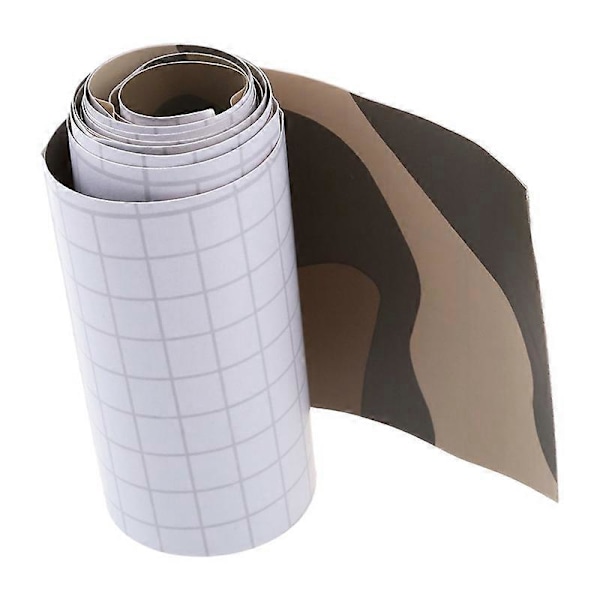 2 Rullar Camo Bilsticker Kolfiber Motorcykel PVC Gul Kamouflage 152X10cm & Svart Digitalt Kamouflage 152X30cm