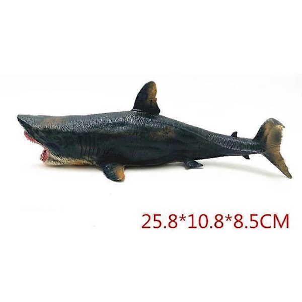 Megalodon Tigerhaj VitHaj Marin Djurdocka Samling Leksak PresentHaj Dekoration Modell Megalodon
