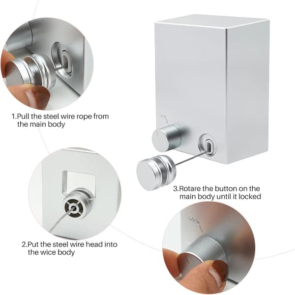 Retractable Clothesline with LED 4.2m Adjustable Retractable Clothesline