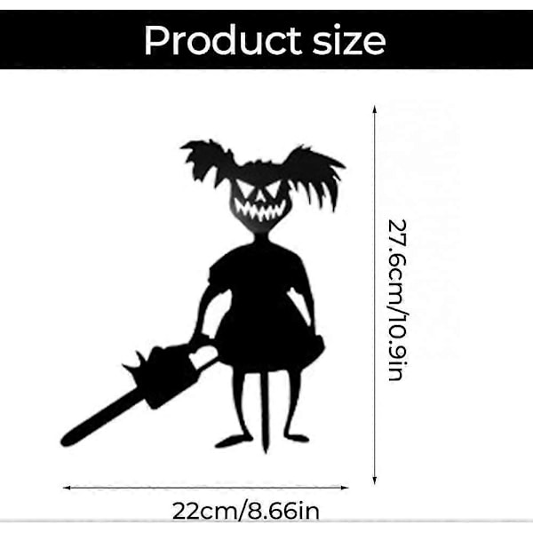 Halloween-koriste ulkokoriste, Lasten haamu metallitaide piha kyltit panokset Pelottava Halloween-koriste ulkokoristeet 4pcs