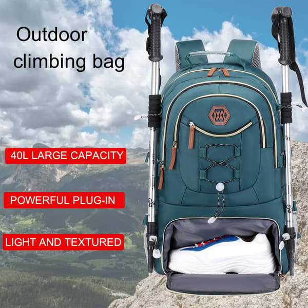 Large Travel Backpack - Spacious Laptop Bag with Shoe Storage, Waterproof, Comfortable Straps, Multiple Compartments, Perfect for White