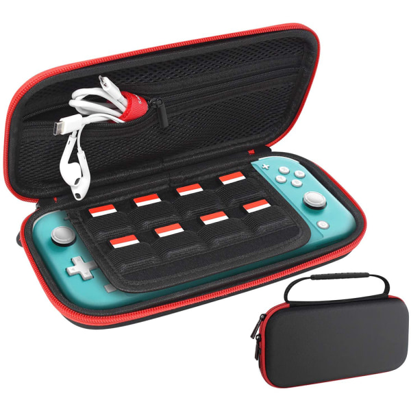 värd förvaringsväska skyddsväska bärbar anti-fall plus hård handväska förvaringslåda reseväska-Nylon+ röd dragkedja