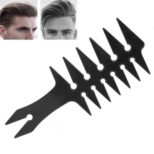 Sort bredtandet kam til mænd og kvinder, dobbeltsidet udredningskam til styling