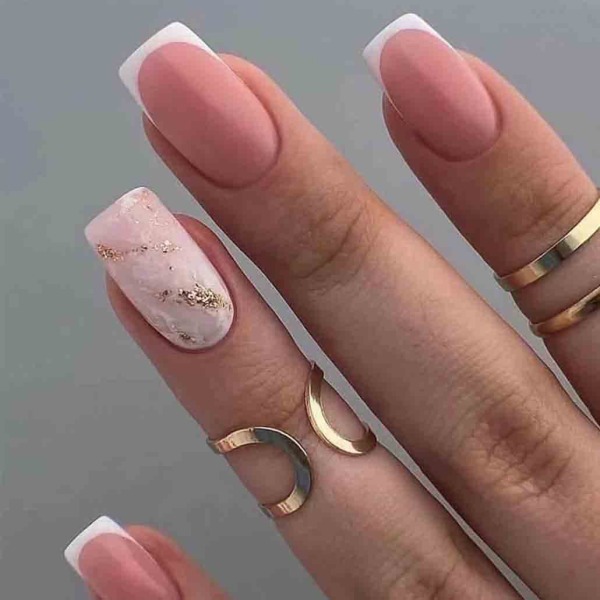 24st rosa tryck på naglar falska naglar fyrkantiga glänsande medium ursnygga falska naglar tips konstgjorda finger manikyr för kvinnor och flickor