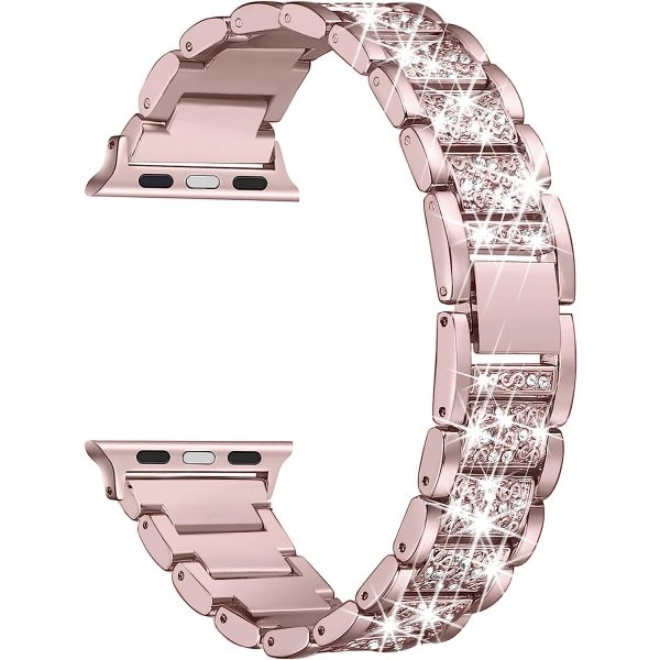 Band kompatibel med Apple Watch Band 38mm 40mm 41mm  iWatch Series, Metallarmband Justerbart Armband