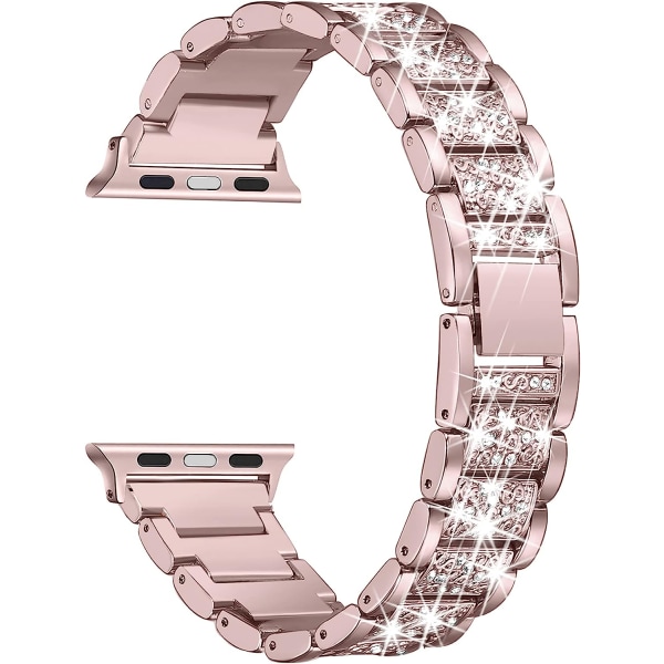 Band kompatibla med Apple Watch Band 38 mm 40 mm 41 mm iWatch-serien, metallarmband justerbart armband