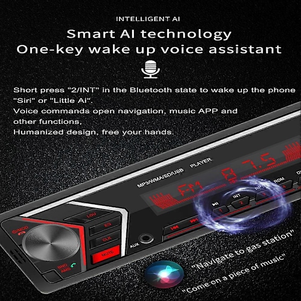 1 DIN Bil Stereo Audio Automotivo Bluetooth med USB USB/SD/AUX Kort In-Dash Radio FM MP3 Afspiller PC