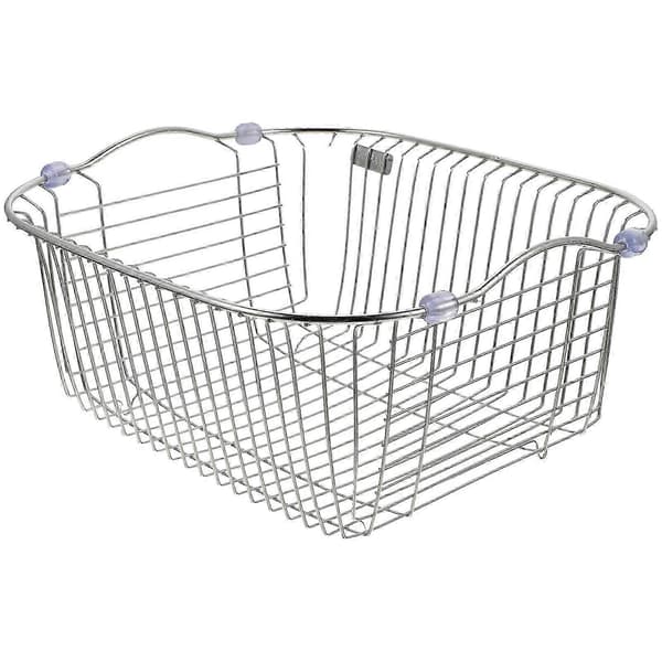 SQLX Ny Afløbskurv til opvask Rustfrit stål Vask Afløbsstativ Køkkenbrug Sølv 30x28cm Dræn vand 1 stk.