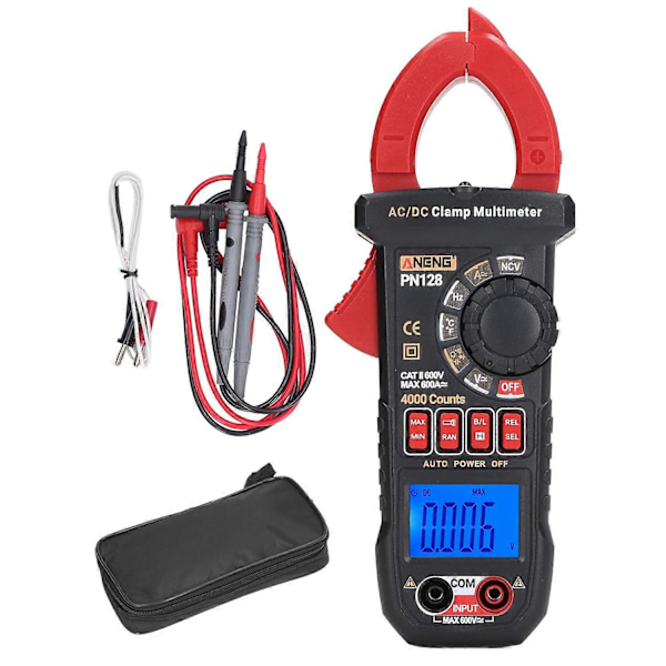 Digital Tångmätare 4000 Räkningar Hög Noggrannhet Multimeter LCD-Skärm AC DC Tångström Mätare