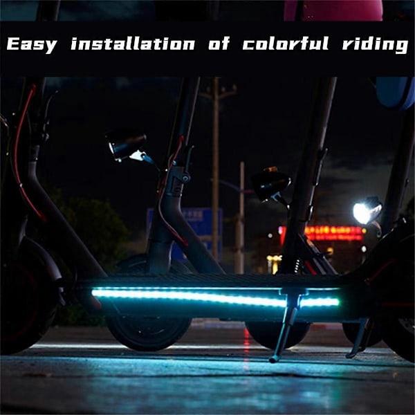 LED-remsa för elsparkcykel, Färgglad lampa för nattcykling Vattentät Tillbehör för M3