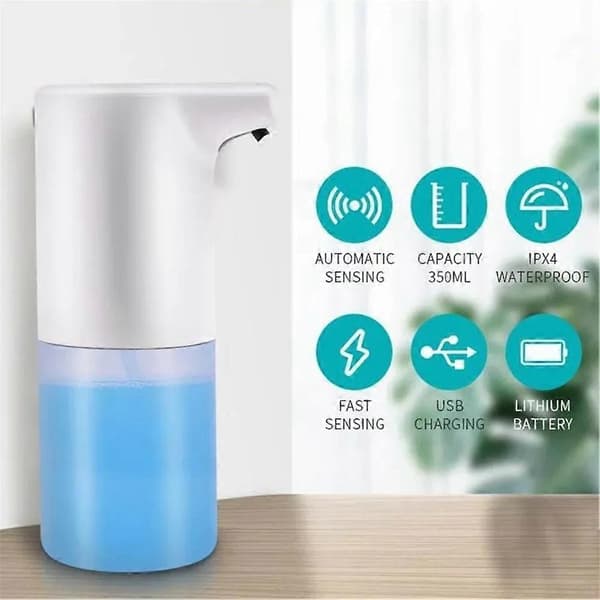 Automatisk skumdispenser med sensor, beröringsfri typ-C-laddning, smart flytande tvåldispenser med sensor