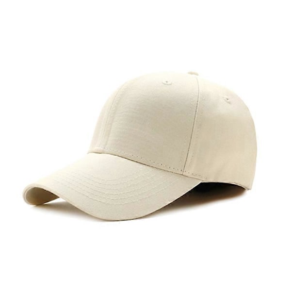 Ensfarget baseballcaps Enkel mote toppet caps justerbar solhatt (rosa) Cream